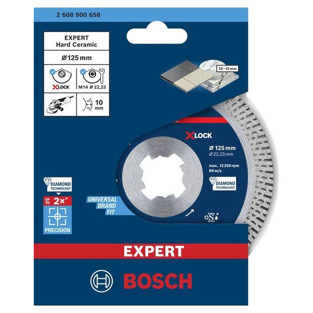 Алмазный круг EXPERT HardCeramic X-LOCK 125 мм, BOSCH, фото , изображение 2 | SNABZHENIE.com.ua