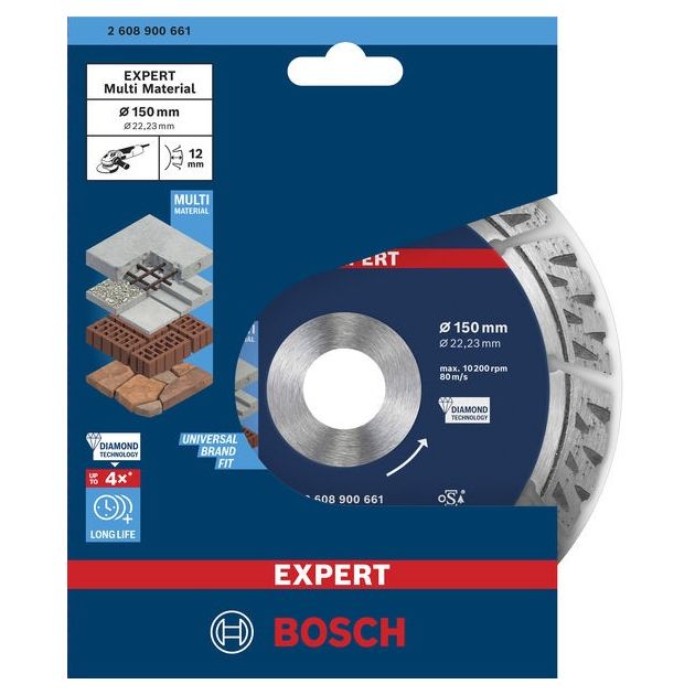 Алмазний відрізний круг EXPERT MultiMaterial, 150 x 22,23 x 2,4 x 12 мм BOSCH, фото , зображення 2 | SNABZHENIE.com.ua Алмазний відрізний круг EXPERT MultiMaterial, 150 x 22,23 x 2,4 x 12 мм BOSCH, фото , зображення 2 | SNABZHENIE.com.ua