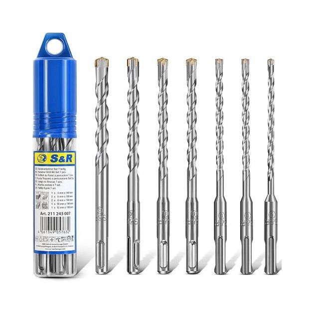 Набор буров S&R Master 4 Plus Zentro, 7 шт в тубусе, фото  | SNABZHENIE.com.ua