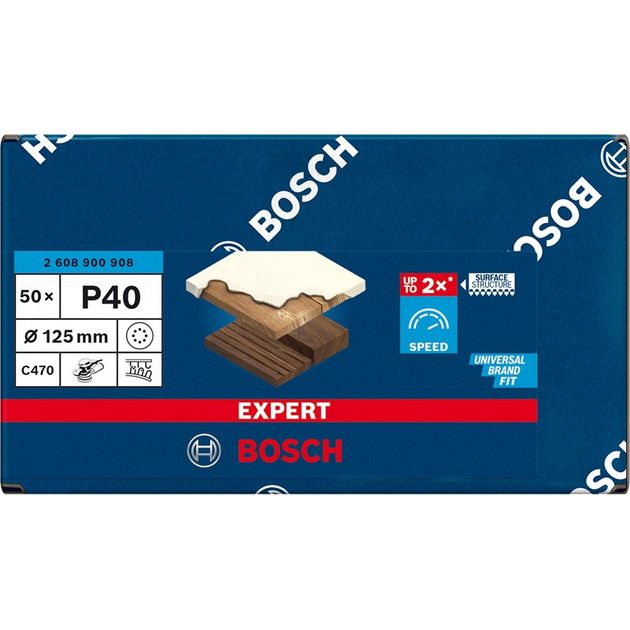 Шліфувальний папір BOSCH EXPERT C470, 125 мм, G 40, 50 шт., 8 отворів, фото , изображение 2 | SNABZHENIE.com.ua Шліфувальний папір BOSCH EXPERT C470, 125 мм, G 40, 50 шт., 8 отворів, фото , изображение 2 | SNABZHENIE.com.ua