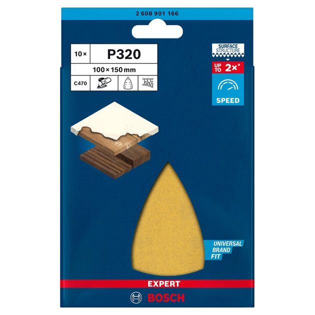 Шліфувальний папір BOSCH EXPERT C470, 100x150 мм, G 320, 10 шт., фото , изображение 2 | SNABZHENIE.com.ua Шліфувальний папір BOSCH EXPERT C470, 100x150 мм, G 320, 10 шт., фото , изображение 2 | SNABZHENIE.com.ua