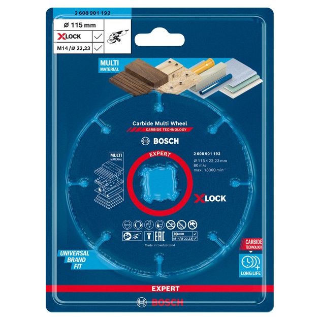 Відрізний круг EXPERT Carbide Multi Wheel X-LOCK, 115 мм, 22,23 мм BOSCH, фото , зображення 2 | SNABZHENIE.com.ua Відрізний круг EXPERT Carbide Multi Wheel X-LOCK, 115 мм, 22,23 мм BOSCH, фото , зображення 2 | SNABZHENIE.com.ua
