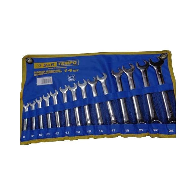 Набор ключей S&R Tempo 14 шт в тканевом чехле, фото  | SNABZHENIE.com.ua