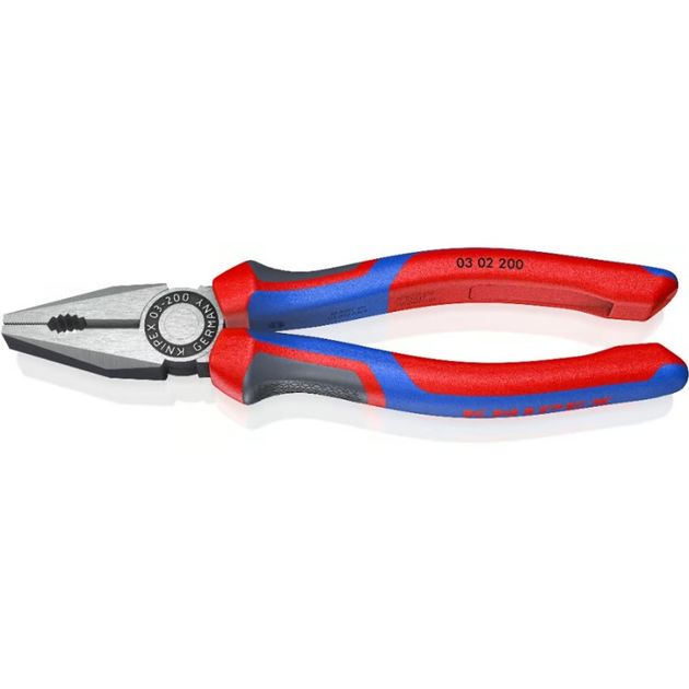 Плоскогубцы комбинированные KNIPEX 03 02 200 SB, фото  | SNABZHENIE.com.ua
