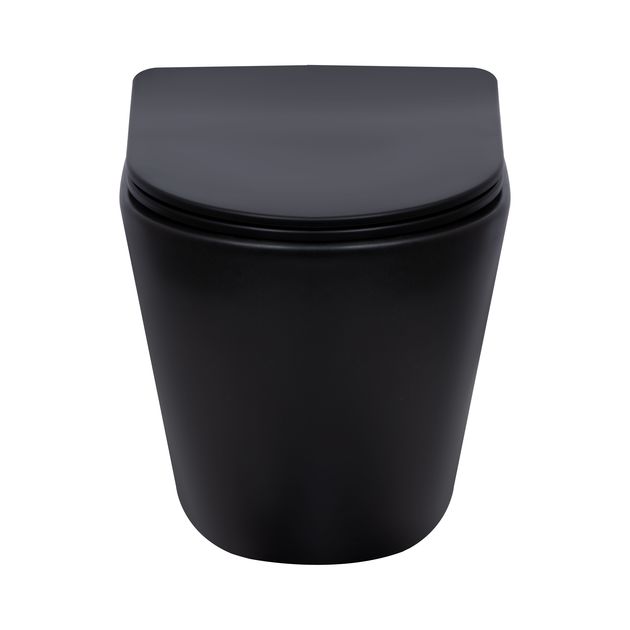 Підвісний унітаз Qtap Scorpio Ultra Quiet з сидінням Soft-Close MATT BLACK QT14332380AMB, фото , зображення 2 | SNABZHENIE.com.ua Підвісний унітаз Qtap Scorpio Ultra Quiet з сидінням Soft-Close MATT BLACK QT14332380AMB, фото , зображення 2 | SNABZHENIE.com.ua