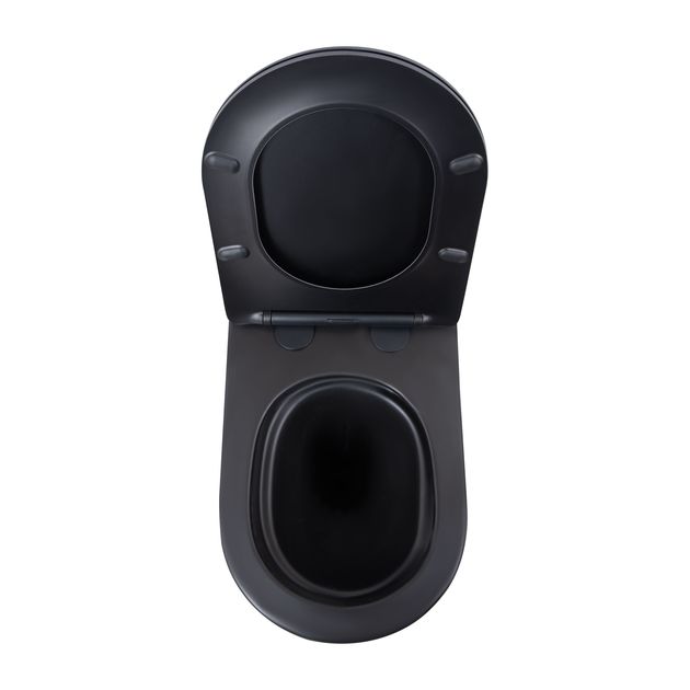 Підвісний унітаз Qtap Scorpio Ultra Quiet з сидінням Soft-Close MATT BLACK QT14332380AMB, фото , зображення 6 | SNABZHENIE.com.ua Підвісний унітаз Qtap Scorpio Ultra Quiet з сидінням Soft-Close MATT BLACK QT14332380AMB, фото , зображення 6 | SNABZHENIE.com.ua