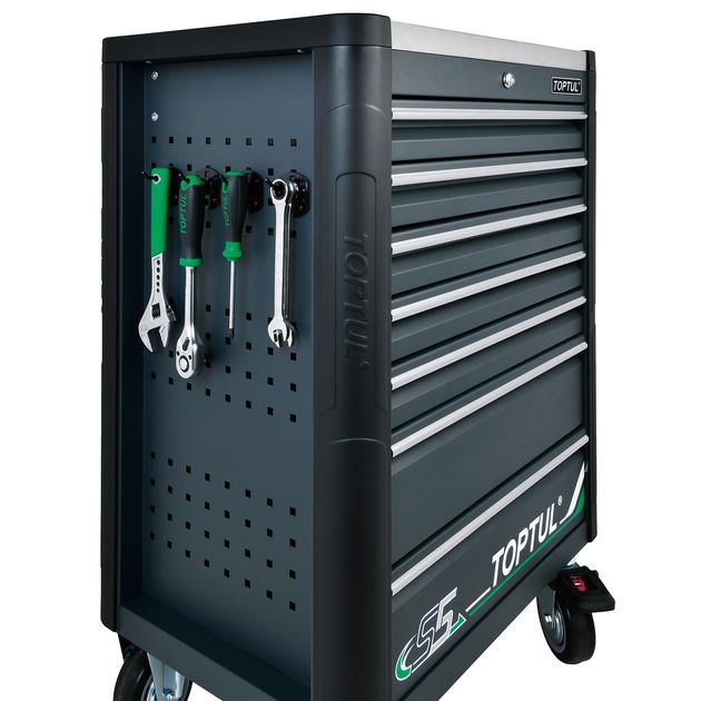 Тележка с инструментом TOPTUL BUMPER 7 секций, 340 ед., серый, фото , изображение 4 | SNABZHENIE.com.ua