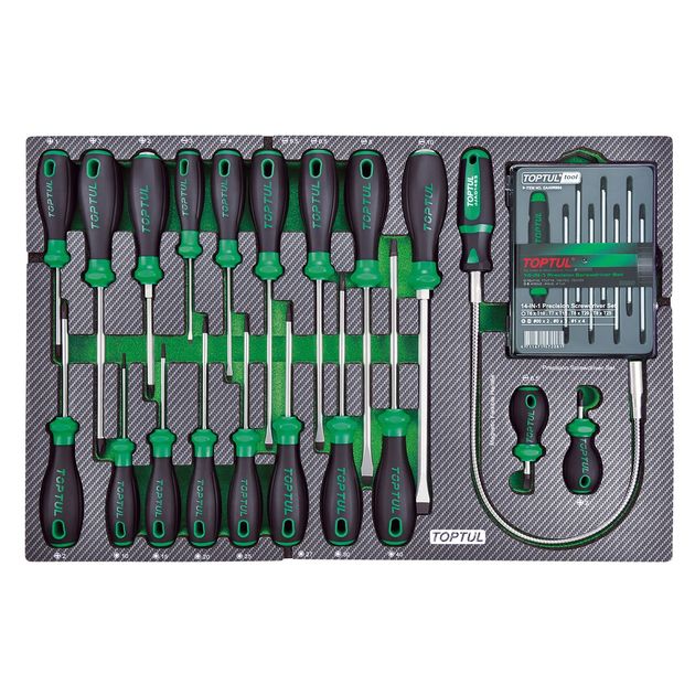 Тележка с инструментом TOPTUL BUMPER 7 секций, 340 ед., серый, фото , изображение 5 | SNABZHENIE.com.ua