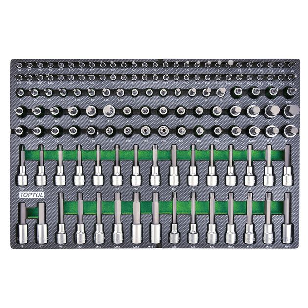 Тележка с инструментом TOPTUL BUMPER 7 секций, 340 ед., серый, фото , изображение 6 | SNABZHENIE.com.ua