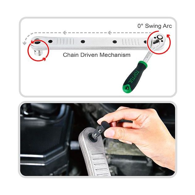 Удлинитель-редуктор для роботи в обмеженому просторі 3/8x1/4, 3/8x3/8 з адаптерами TOPTUL CAPA0812, фото , зображення 3 | SNABZHENIE.com.ua Удлинитель-редуктор для роботи в обмеженому просторі 3/8x1/4, 3/8x3/8 з адаптерами TOPTUL CAPA0812, фото , зображення 3 | SNABZHENIE.com.ua