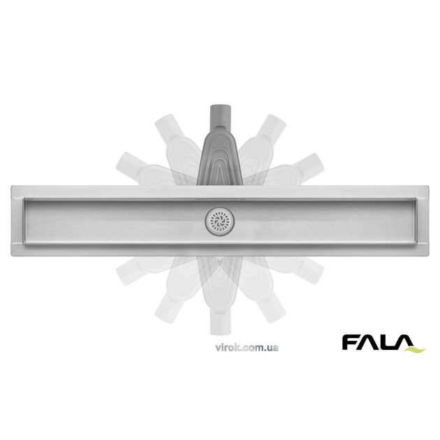 Трап напольный WET DRY FALA, нержавеющая сталь, 70x4 см, сифон h=79 мм, фото  | SNABZHENIE.com.ua