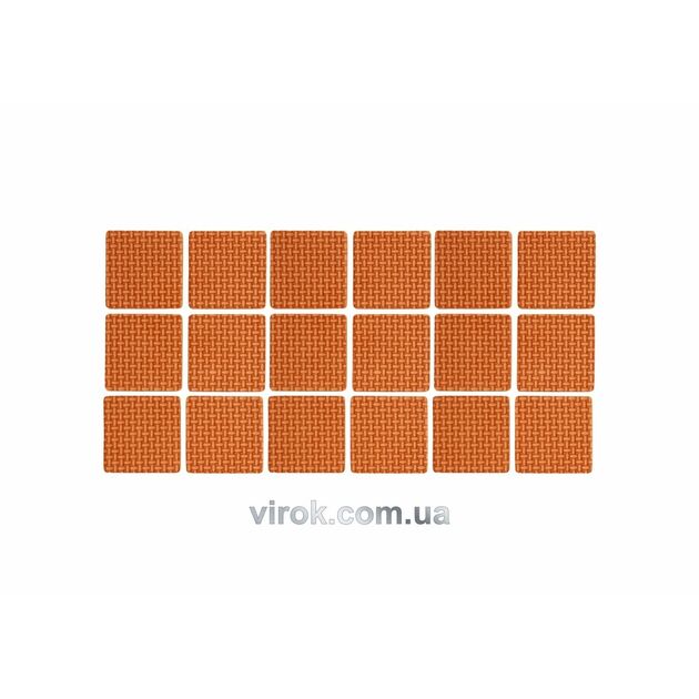 Протектор самоклеящийся VOREL 25х25мм, 18шт, коричневый, фото  | SNABZHENIE.com.ua