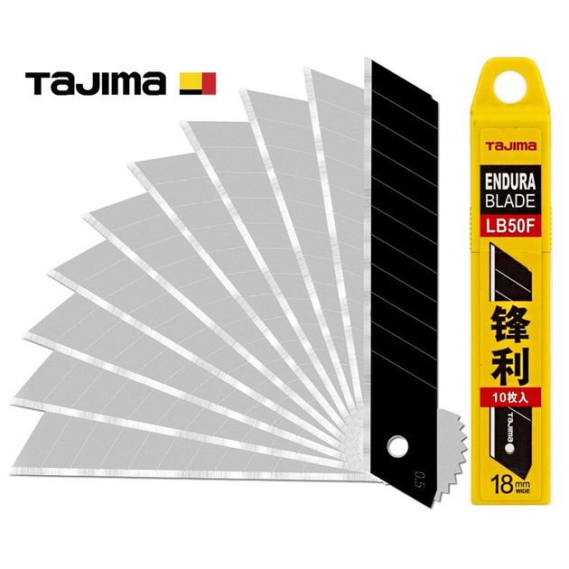Лезвия TAJIMA 18 мм ультраострые сегментные, 10 шт, Япония 1102-0689, фото  | SNABZHENIE.com.ua