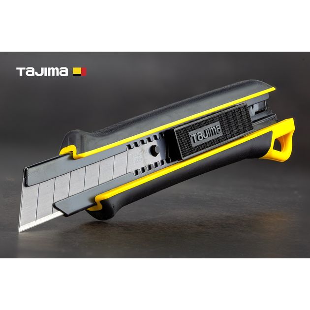 Строительный нож TAJIMA 22 мм с автоматическим фиксатором, фото  | SNABZHENIE.com.ua