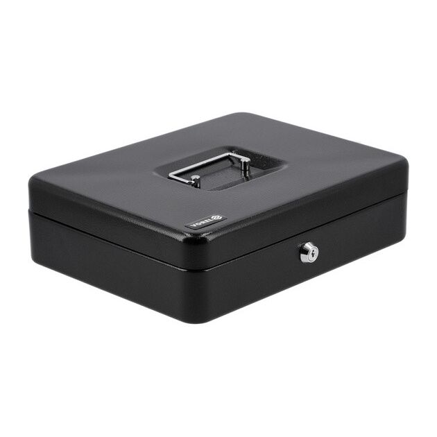 Скринька для денег с замком VOREL черная, 300x240x90 мм, 2 ключа, фото  | SNABZHENIE.com.ua