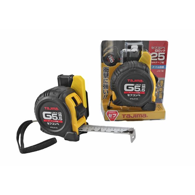 Рулетка строительная TAJIMA G LOCK 5,5м х 25мм, ударопрочная, с держателем, фото , изображение 9 | SNABZHENIE.com.ua