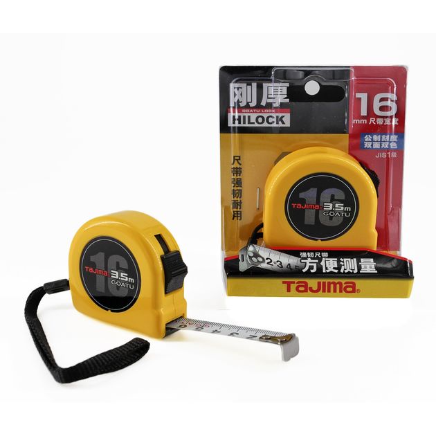 Рулетка TAJIMA 3,5м х 16мм GOATU HI LOCK, усиленная (Япония), фото , изображение 9 | SNABZHENIE.com.ua