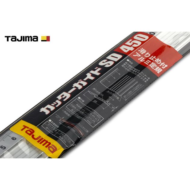 Алюминиевая линейка TAJIMA 450 мм антискользящая с бортиком, фото , изображение 10 | SNABZHENIE.com.ua Алюминиевая линейка TAJIMA 450 мм антискользящая с бортиком, фото , изображение 10 | SNABZHENIE.com.ua
