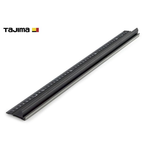 Линейка алюминиевая TAJIMA 450 мм CTG-SL антискользящая с бортиком, фото  | SNABZHENIE.com.ua