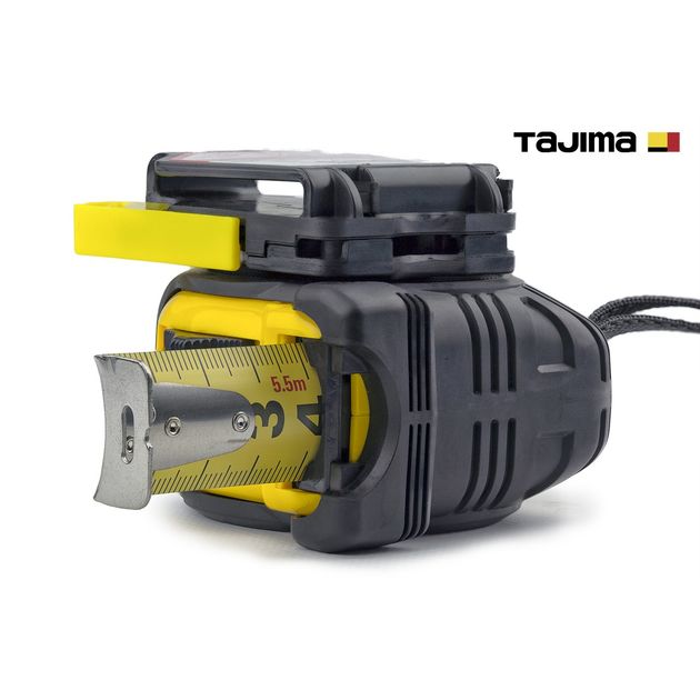 Рулетка строительная TAJIMA G LOCK 5,5м х 25мм, ударопрочная, с держателем, фото , изображение 7 | SNABZHENIE.com.ua