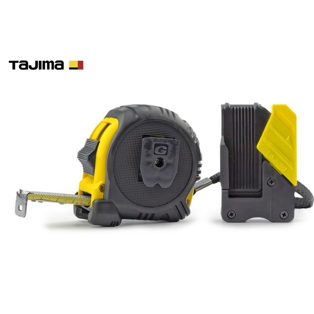 Рулетка строительная TAJIMA G LOCK 5,5м х 25мм, ударопрочная, с держателем, фото , изображение 6 | SNABZHENIE.com.ua