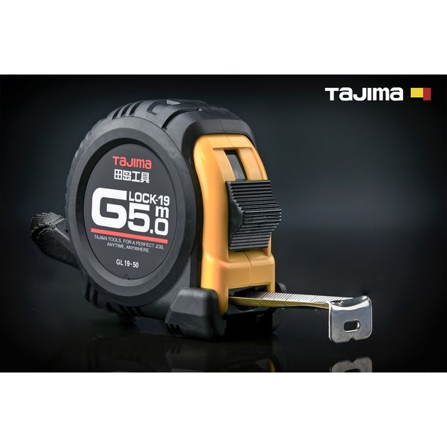 Рулетка строительная TAJIMA G LOCK GL19-50, 5м х 19мм, ударопрочная, фото  | SNABZHENIE.com.ua