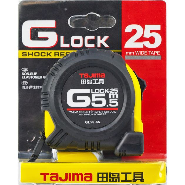 Рулетка TAJIMA G LOCK GL25-55, 5,5м х 25мм, ударопрочная, фото , изображение 8 | SNABZHENIE.com.ua Рулетка TAJIMA G LOCK GL25-55, 5,5м х 25мм, ударопрочная, фото , изображение 8 | SNABZHENIE.com.ua