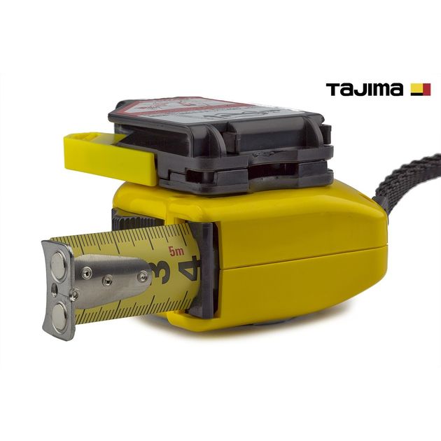 Рулетка будівельна 5м х 25мм TAJIMA (Японія) GOATU HI LOCK посилена магнітна стрічка з тримачем на пояс, фото , зображення 5 | SNABZHENIE.com.ua Рулетка будівельна 5м х 25мм TAJIMA (Японія) GOATU HI LOCK посилена магнітна стрічка з тримачем на пояс, фото , зображення 5 | SNABZHENIE.com.ua