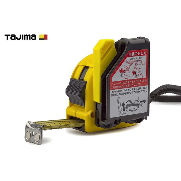 Рулетка будівельна 5м х 25мм TAJIMA (Японія) GOATU HI LOCK посилена магнітна стрічка з тримачем на пояс, фото , зображення 4 | SNABZHENIE.com.ua Рулетка будівельна 5м х 25мм TAJIMA (Японія) GOATU HI LOCK посилена магнітна стрічка з тримачем на пояс, фото , зображення 4 | SNABZHENIE.com.ua