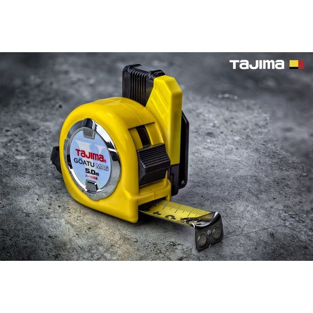 Рулетка будівельна 5м х 25мм TAJIMA (Японія) GOATU HI LOCK посилена магнітна стрічка з тримачем на пояс, фото , зображення 2 | SNABZHENIE.com.ua Рулетка будівельна 5м х 25мм TAJIMA (Японія) GOATU HI LOCK посилена магнітна стрічка з тримачем на пояс, фото , зображення 2 | SNABZHENIE.com.ua