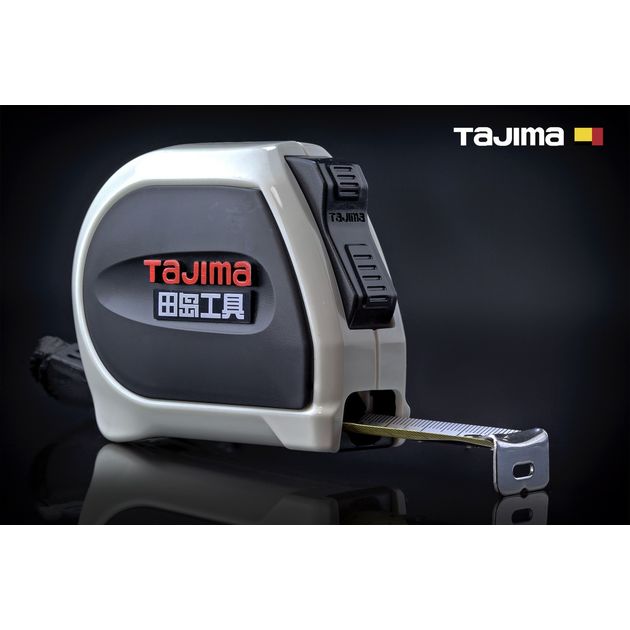 Рулетка TAJIMA 5м х 19мм с автоматическим фиксатором SIGMA, фото  | SNABZHENIE.com.ua