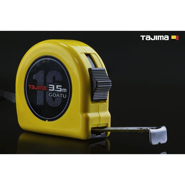 Рулетка TAJIMA 3,5м х 16мм GOATU HI LOCK, усиленная (Япония), фото  | SNABZHENIE.com.ua
