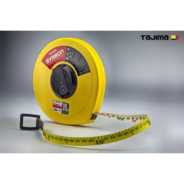 Рулетка строительная TAJIMA 20м х 13мм стекловолокно SYMRON, фото  | SNABZHENIE.com.ua