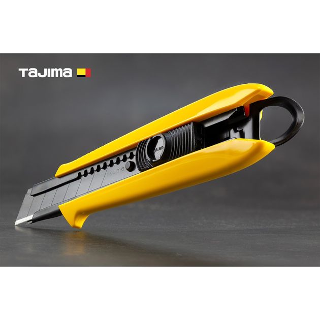 Нож строительный TAJIMA 18 мм с автоматическим фиксатором, фото , изображение 2 | SNABZHENIE.com.ua Нож строительный TAJIMA 18 мм с автоматическим фиксатором, фото , изображение 2 | SNABZHENIE.com.ua