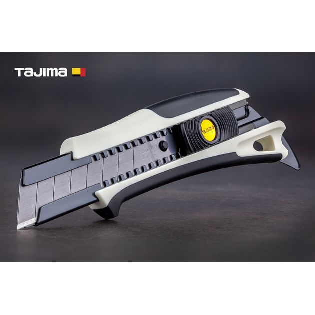 Нож строительный TAJIMA 22 мм с автоматическим фиксатором DFC-J640W, фото  | SNABZHENIE.com.ua
