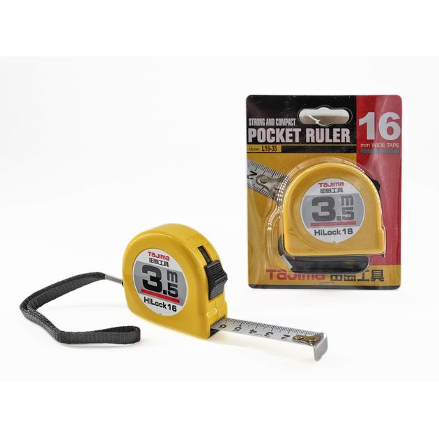 Рулетка строительная TAJIMA HI LOCK L16-35, 3,5м x 16мм, фото , изображение 8 | SNABZHENIE.com.ua Рулетка строительная TAJIMA HI LOCK L16-35, 3,5м x 16мм, фото , изображение 8 | SNABZHENIE.com.ua