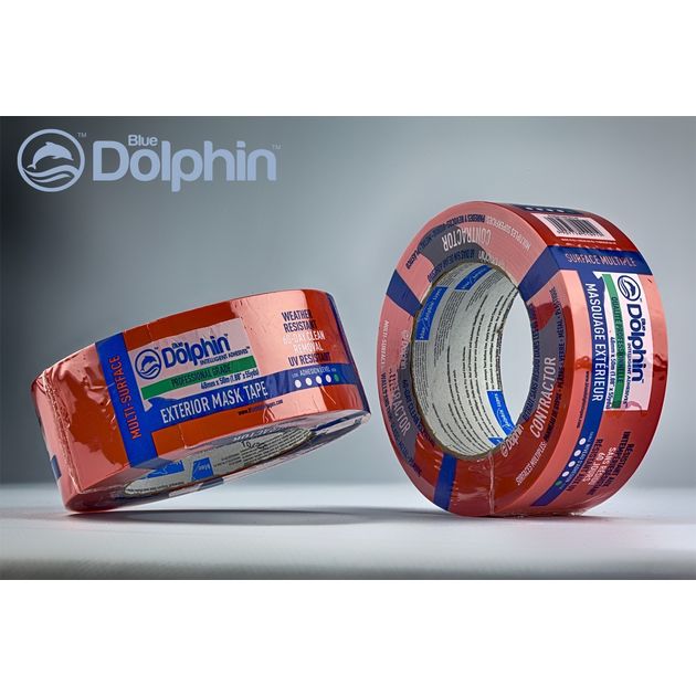 Малярная лента ПВХ 48мм х 50м Blue Dolphin CONTRACTOR красная, фото  | SNABZHENIE.com.ua