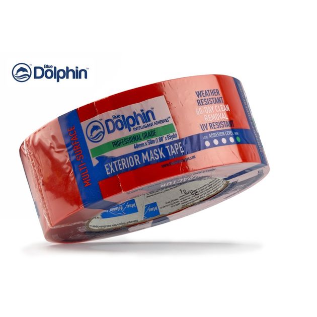 Малярная лента ПВХ 48мм х 50м Blue Dolphin CONTRACTOR красная, фото , изображение 3 | SNABZHENIE.com.ua