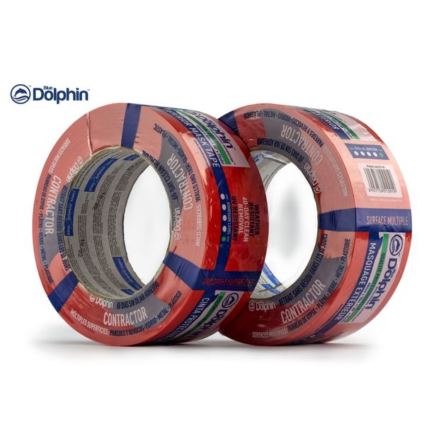 Малярная лента ПВХ 48мм х 50м Blue Dolphin CONTRACTOR красная, фото , изображение 4 | SNABZHENIE.com.ua