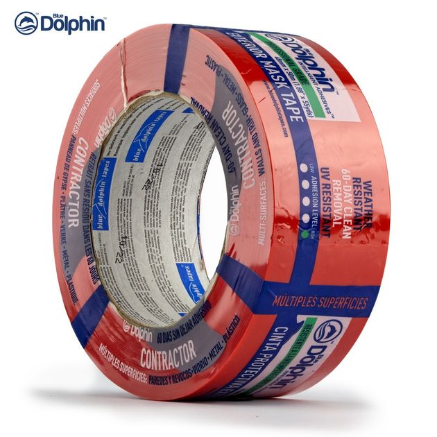 Малярная лента ПВХ 48мм х 50м Blue Dolphin CONTRACTOR красная, фото , изображение 5 | SNABZHENIE.com.ua