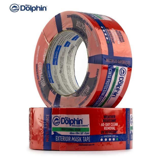 Малярная лента ПВХ 48мм х 50м Blue Dolphin CONTRACTOR красная, фото , изображение 7 | SNABZHENIE.com.ua