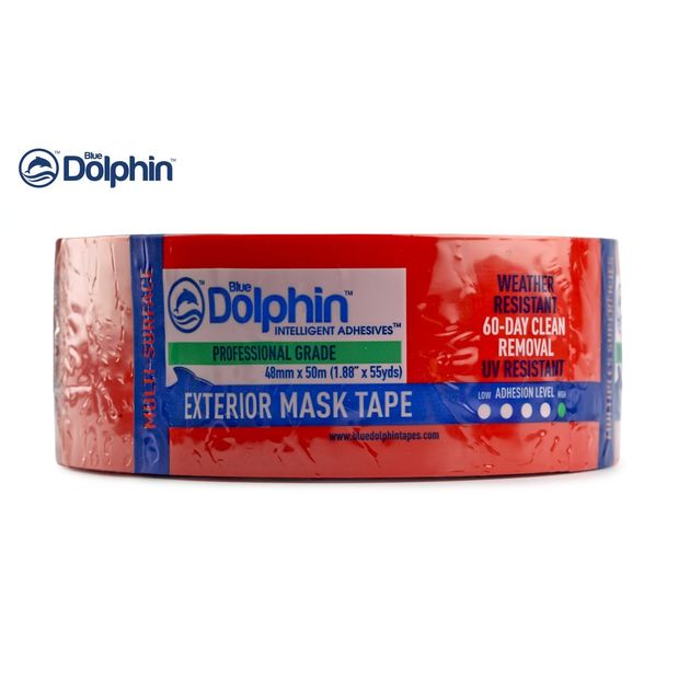 Малярная лента ПВХ 48мм х 50м Blue Dolphin CONTRACTOR красная, фото , изображение 6 | SNABZHENIE.com.ua
