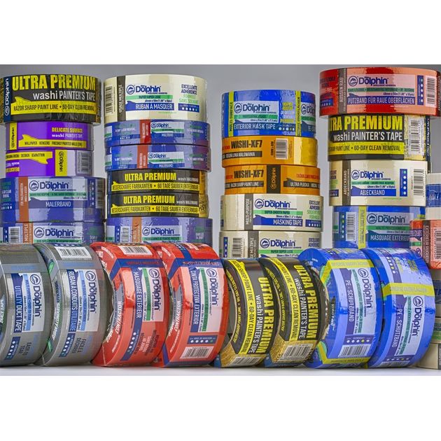 Малярная лента ПВХ 48мм х 50м Blue Dolphin CONTRACTOR красная, фото , изображение 9 | SNABZHENIE.com.ua