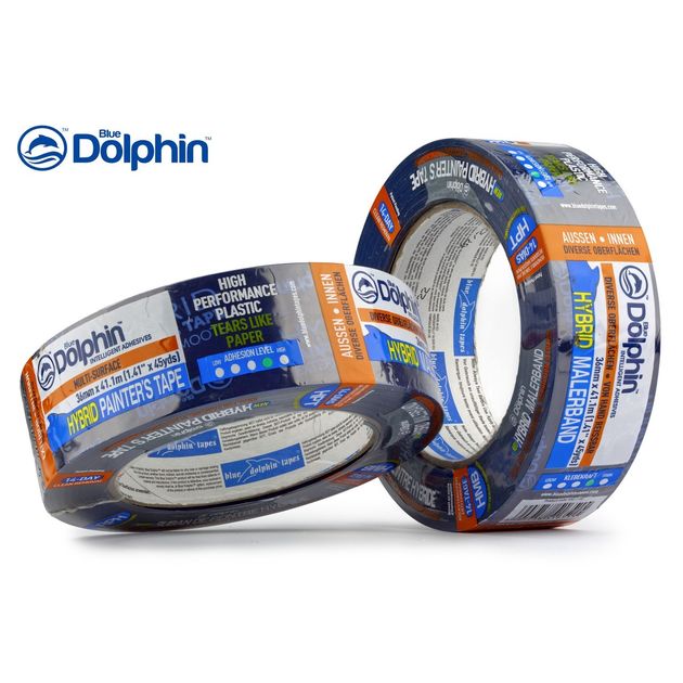 Малярная лента ПВХ Blue Dolphin HYBRID 36 мм х 41 м синяя, фото , изображение 4 | SNABZHENIE.com.ua Малярная лента ПВХ Blue Dolphin HYBRID 36 мм х 41 м синяя, фото , изображение 4 | SNABZHENIE.com.ua