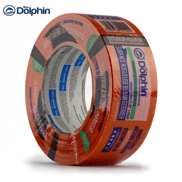 Малярна стрічка 48мм х 50м Blue Dolphin ROUGH SURFACE для грубих поверхонь (7 днів), фото , зображення 8 | SNABZHENIE.com.ua Малярна стрічка 48мм х 50м Blue Dolphin ROUGH SURFACE для грубих поверхонь (7 днів), фото , зображення 8 | SNABZHENIE.com.ua