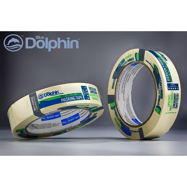 Малярная лента Blue Dolphin 25мм х 50м белая, фото  | SNABZHENIE.com.ua