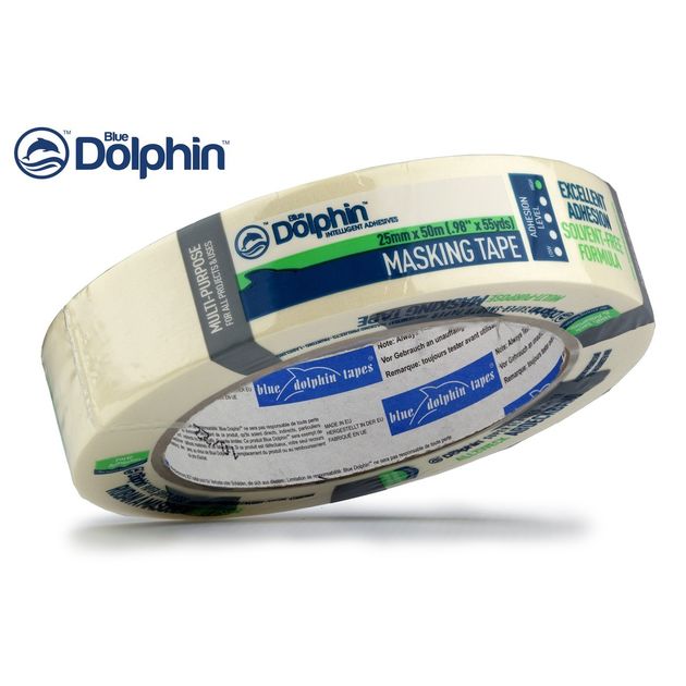 Малярная лента Blue Dolphin 25мм х 50м белая, фото , изображение 4 | SNABZHENIE.com.ua Малярная лента Blue Dolphin 25мм х 50м белая, фото , изображение 4 | SNABZHENIE.com.ua