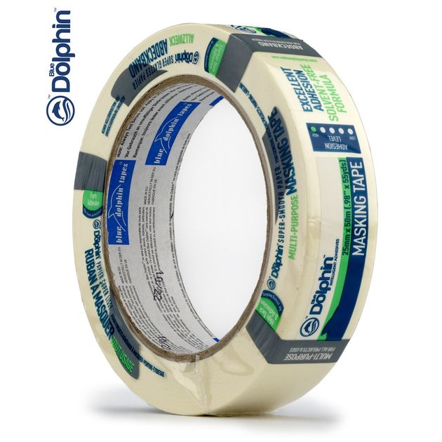 Малярная лента Blue Dolphin 25мм х 50м белая, фото , изображение 6 | SNABZHENIE.com.ua Малярная лента Blue Dolphin 25мм х 50м белая, фото , изображение 6 | SNABZHENIE.com.ua