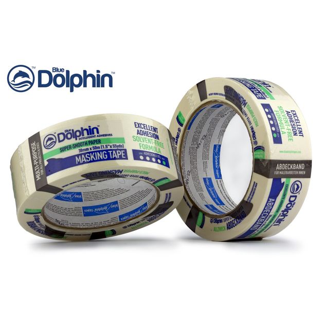 Малярна стрічка 48мм х 50м Blue Dolphin маскуюча біла, фото , зображення 6 | SNABZHENIE.com.ua Малярна стрічка 48мм х 50м Blue Dolphin маскуюча біла, фото , зображення 6 | SNABZHENIE.com.ua
