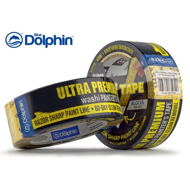 Малярная лента Blue Dolphin WASHI XF7 38мм х 50м, фото , изображение 2 | SNABZHENIE.com.ua Малярная лента Blue Dolphin WASHI XF7 38мм х 50м, фото , изображение 2 | SNABZHENIE.com.ua